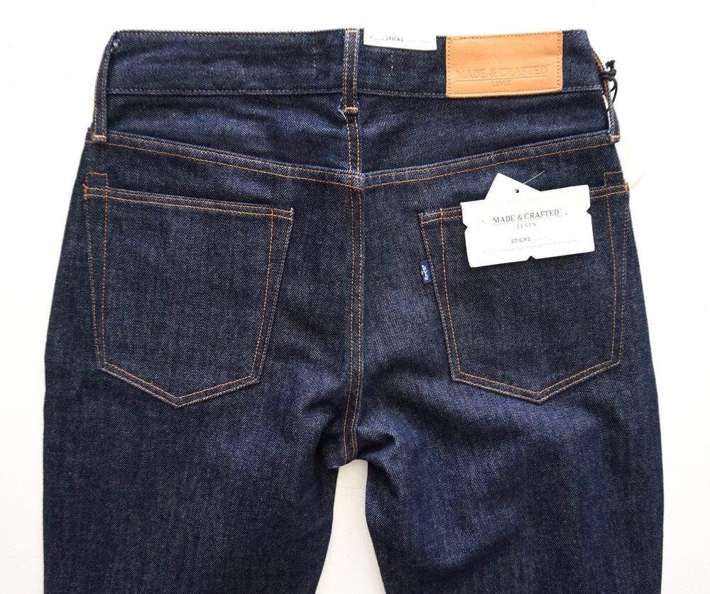 Levi's Levis Made & Crafted Ladies Nwt Sticks Slim Rigid Denim Jeans 25 X 32